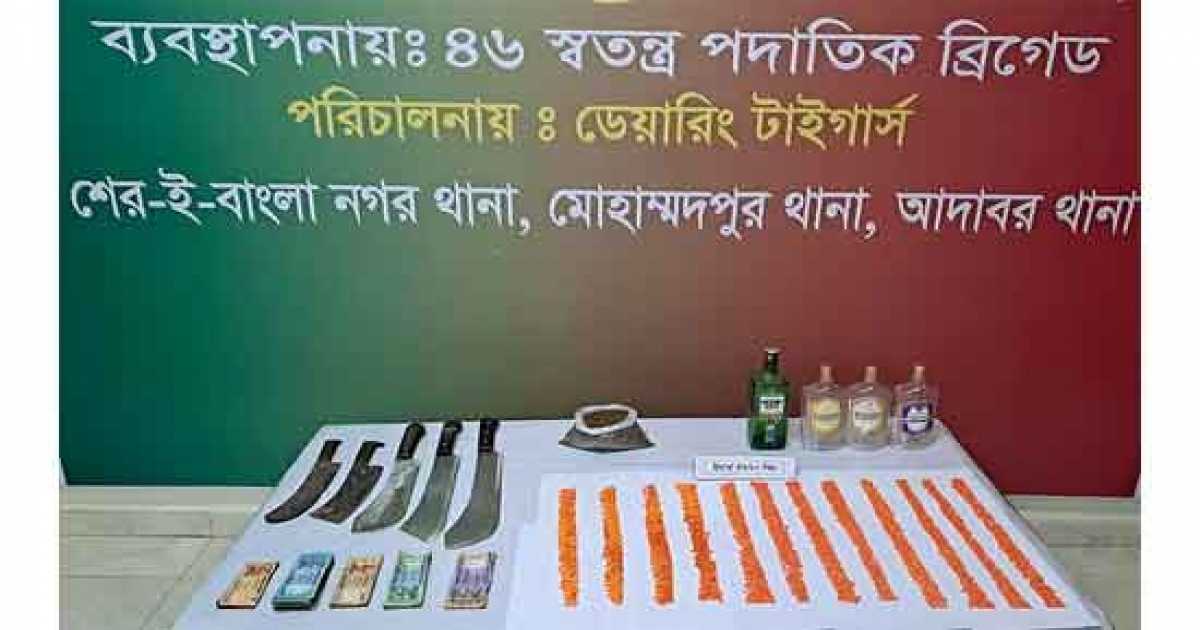 জেনেভা ক্যাম্পে যৌথ অভিযান: সামুরাই-চাপাতিসহ গ্রেপ্তার ১১