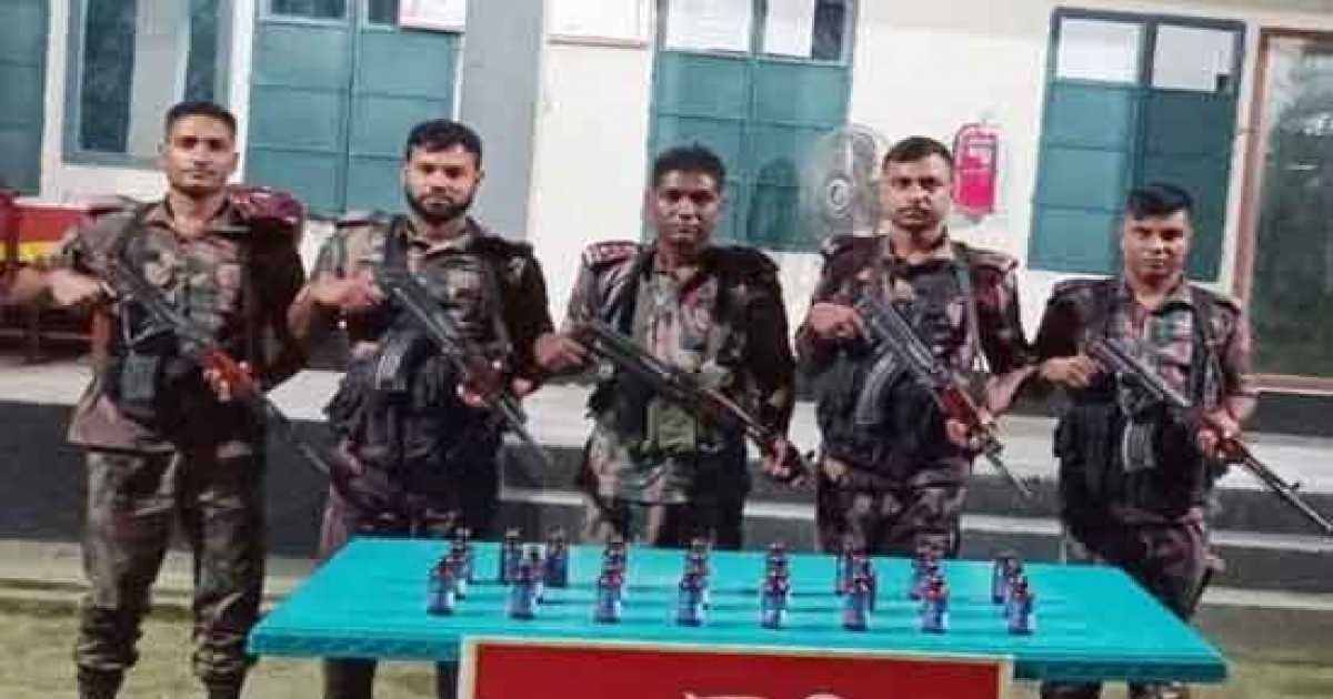 মহেশপুরে ভারতীয় মদ ও ফেন্সিডিল উদ্ধার