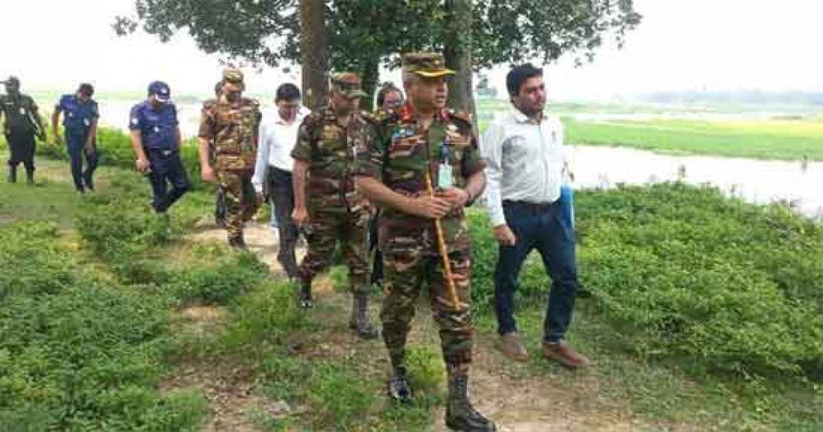 ডিমলায় বুড়িতিস্তা পুনঃখনন প্রকল্প পরিদর্শনে সামরিক ও বেসামরিক উচ্চপদস্থ কর্মকর্তারা