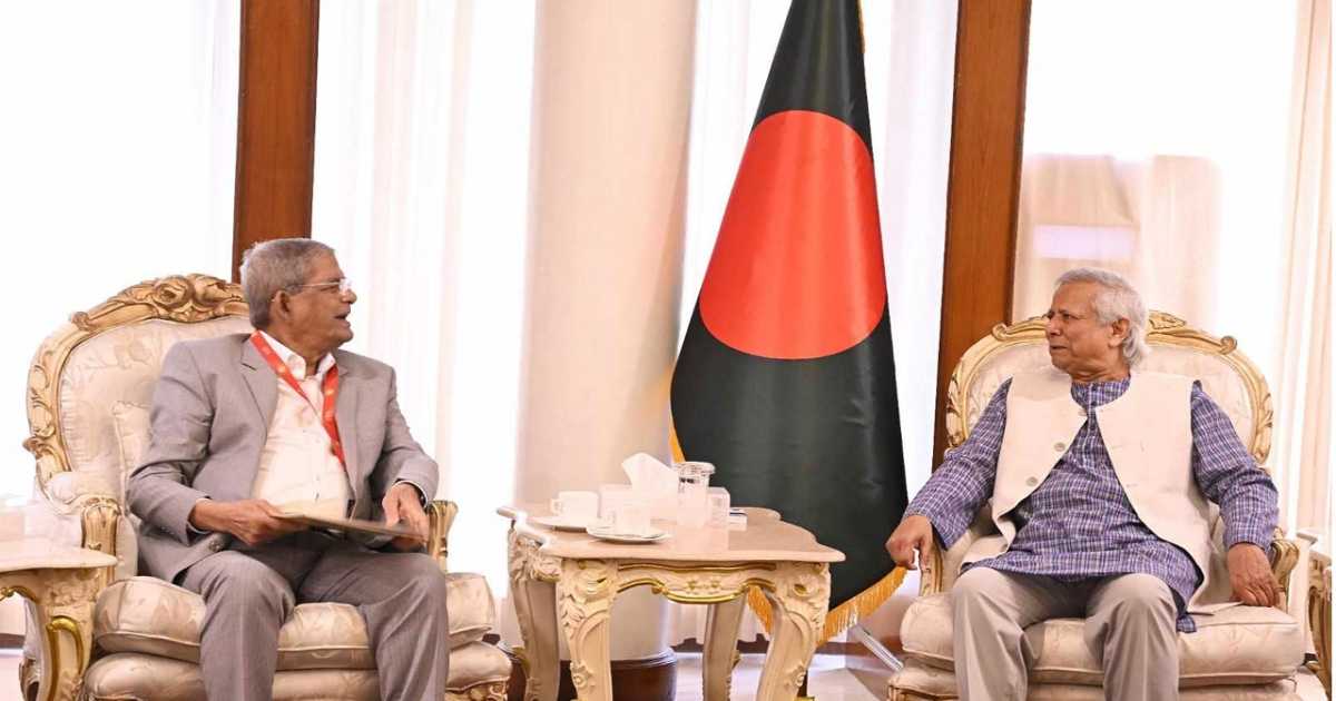যমুনায় প্রধান উপদেষ্টা ইউনূসের সঙ্গে বিএনপি প্রতিনিধি দলের বৈঠক