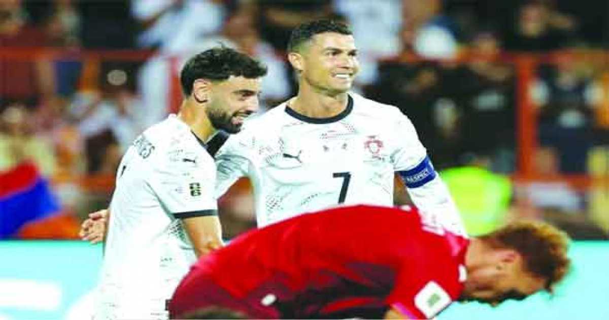 বিশ্বকাপ বাছাই: জোড়া গোলে মেসিকে টপকালেন রোনালদো