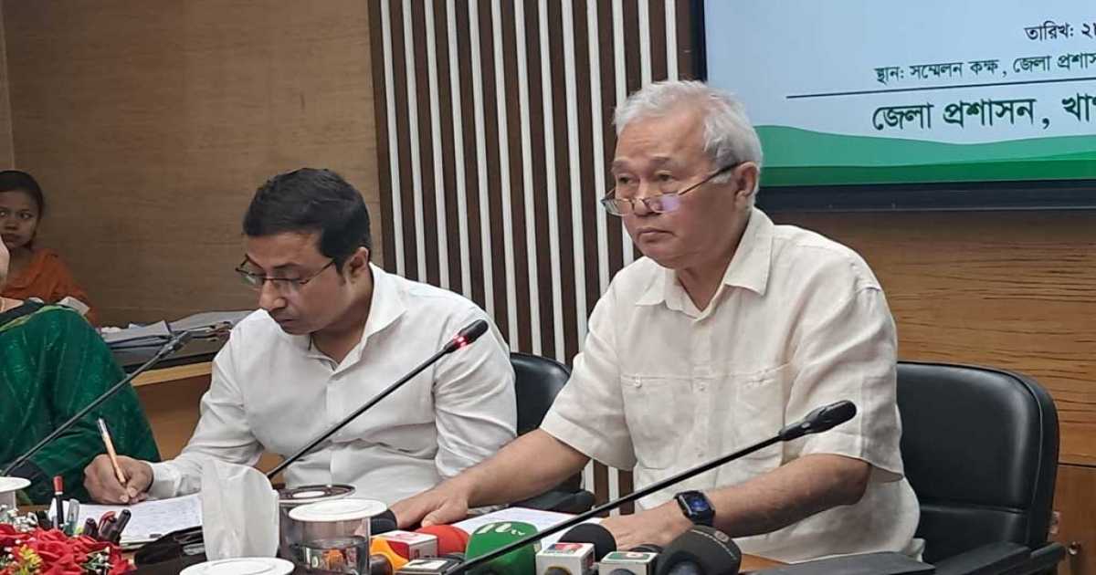 খাগড়াছড়িতে চলমান আন্দোলনের পেছনে অর্থায়ন থাকতে পারে: পার্বত্য উপদেষ্টা